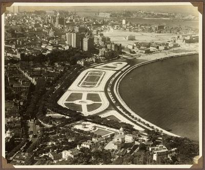 Vista aérea da Praça Paris e do Jardim da Glória