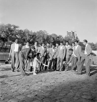 Excursão do Flamengo pela Europa - Destaque para Índio, em primeiro plano