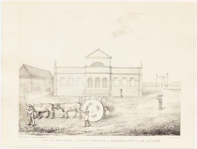 The Rio Exchange, A public trapiche, A grass waggon, & the gallows