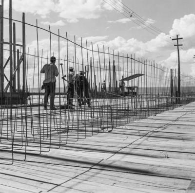 Trabalhadores na construção de Brasília