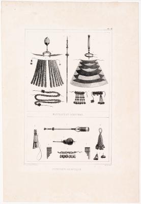 (Cetros e trajes dos chefes selvagens Instrumentos de música)