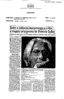 Entre a infância maranhense e o Rio, a viagem pela poesia de Ferreia Gullar