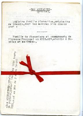 Apontamentos sobre a genealogia da família Acciaiuoli de origem florentina