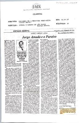 Jorma Amado e o Paraíso