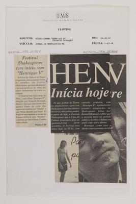 Festival Shakespeare tem início com "Henrique V"