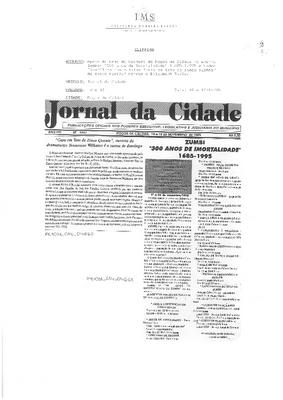 Zumbi "300 anos de Imortalidade" 1685-1995