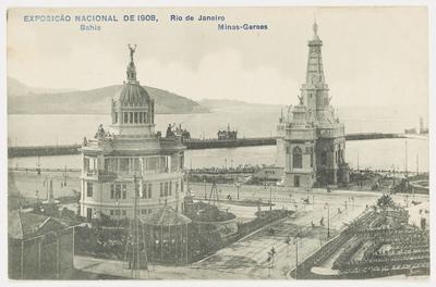 Exposição Nacional de 1908 - Pavilhões da Bahia e de Minas Gerais