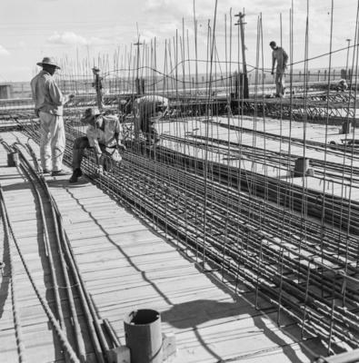Trabalhadores na construção de Brasília