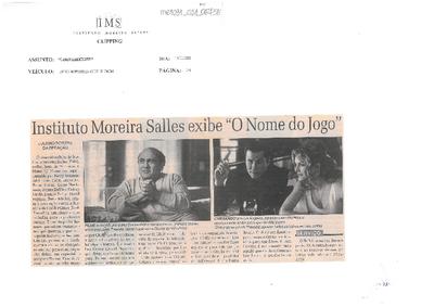 Instituto Moreira Salles exibe "O Nome do Jogo