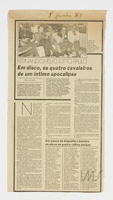 Em disco, os quatro cavaleiros de um íntimo apocalipse