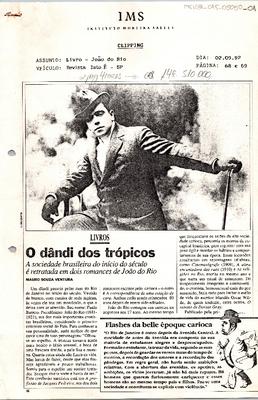 Livros: O Dandi dos Trópicos: A sociedade brasiliera do início do século é retratada em dois romances de João do Rio