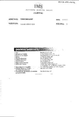 Endereços importantes