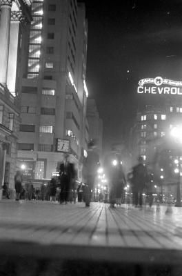 Vista noturna do viaduto do Chá