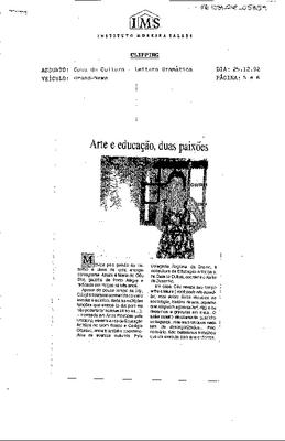 Arte e educação, duas paixões