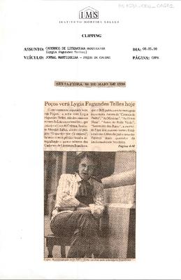 Poços verá Lygia Fagundes Telles hoje