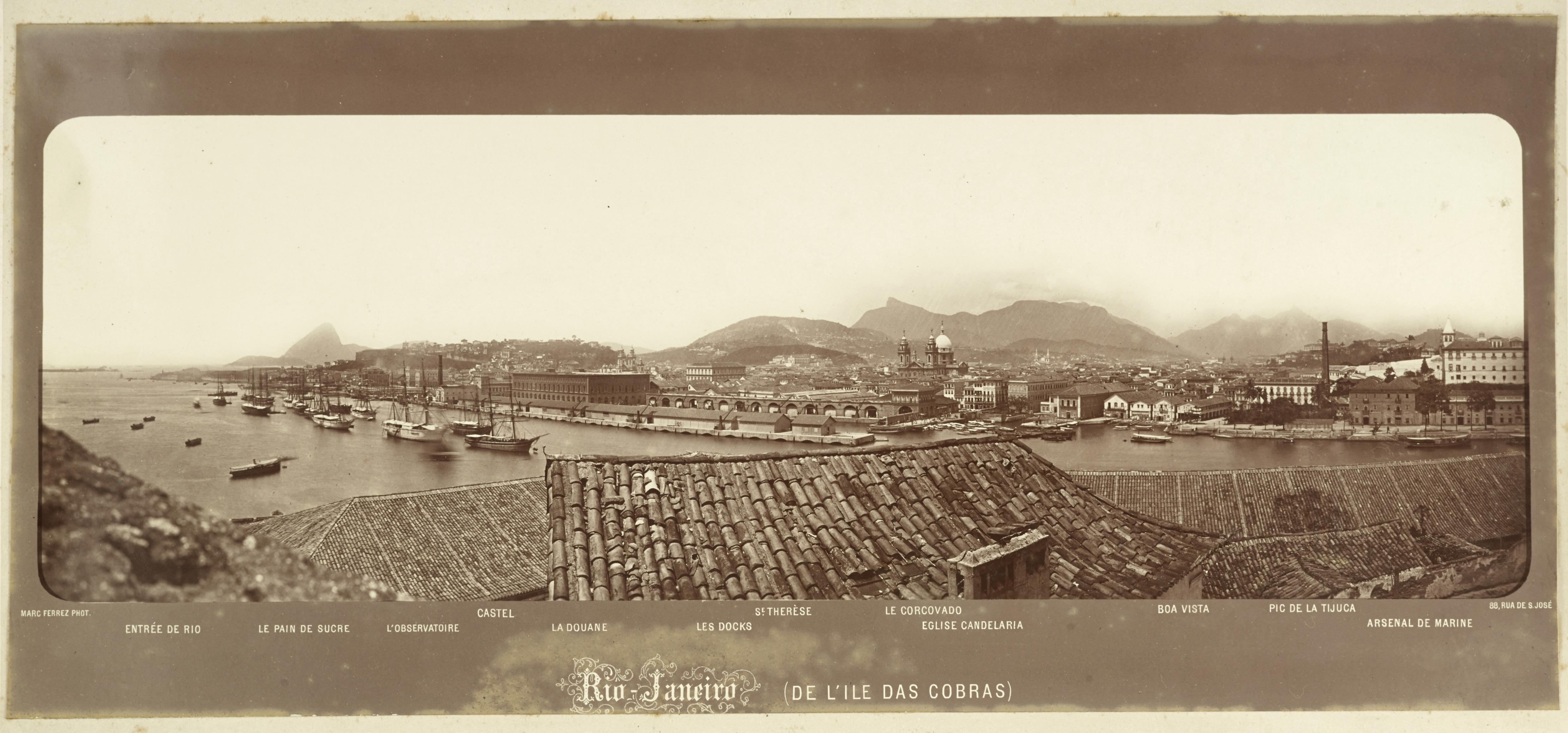 Vista panorâmica do Rio de Janeiro a partir da Ilha das Cobras