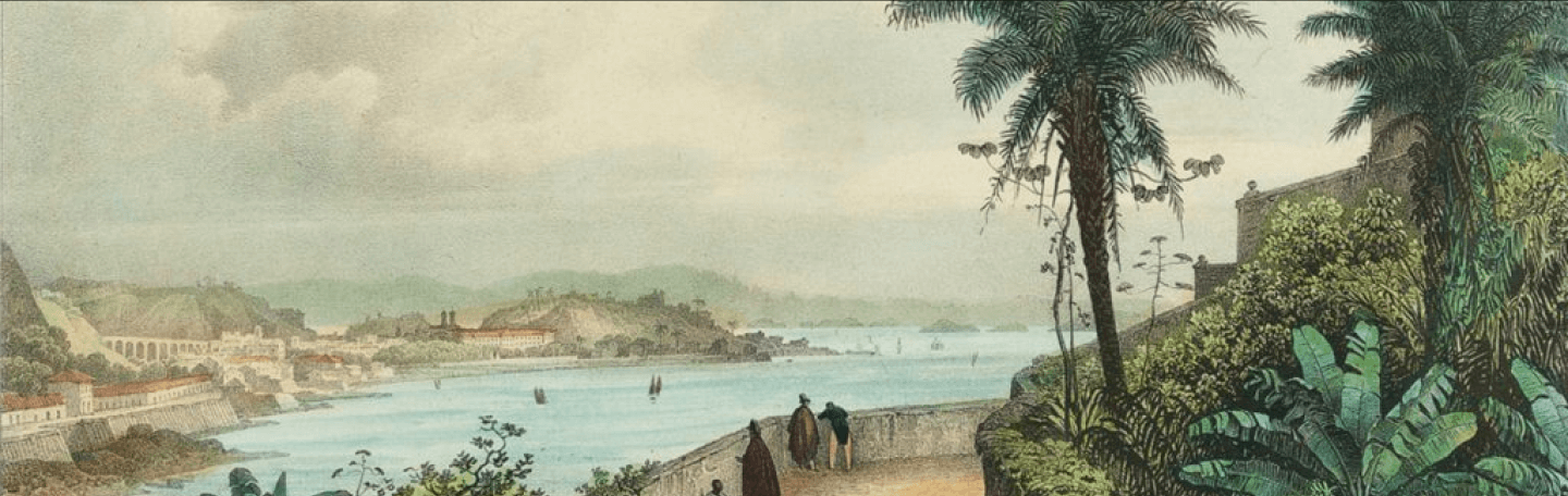 Johann Moritz Rugendas, Vue de Rio-Janeiro prise près de l'Eglise de Notre-Dame de la Gloire. Rio de Janeiro.